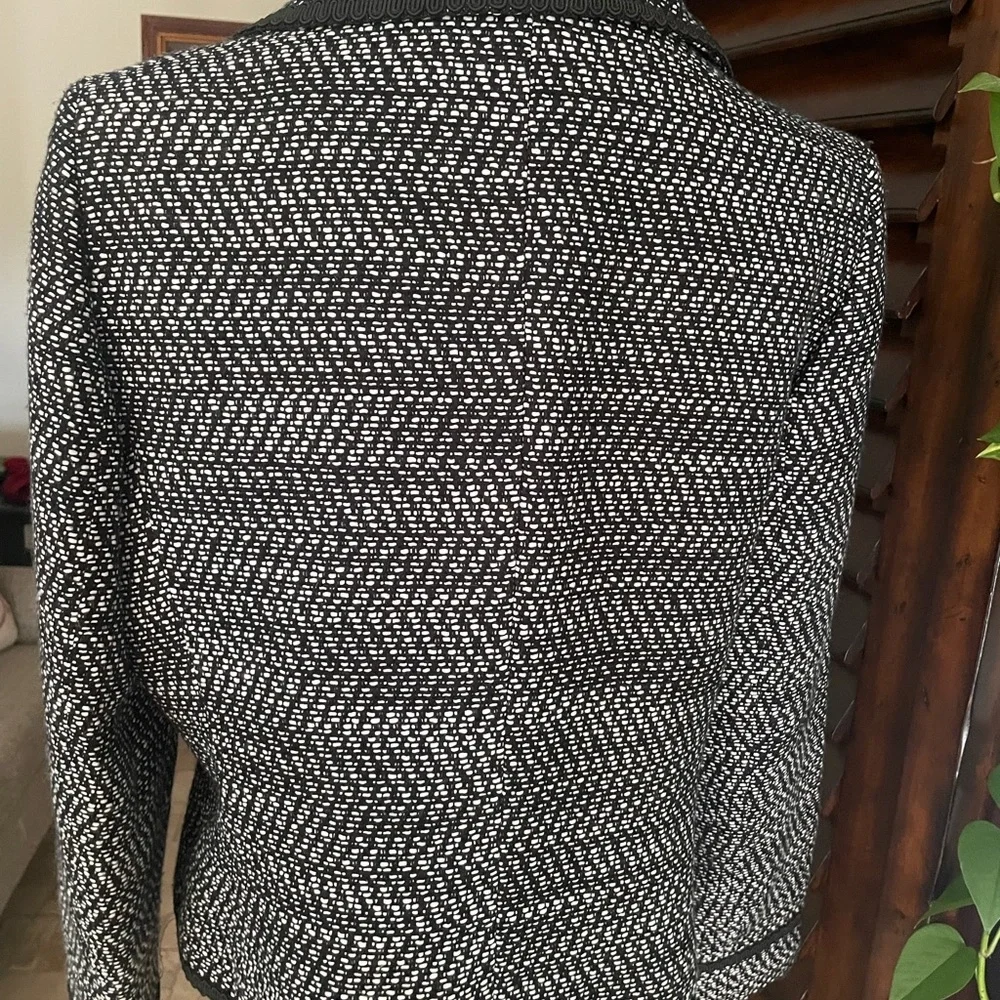 Kasper Tweed Black and White Women's Jacket Jackie O 12 - Picture 5 of 5
